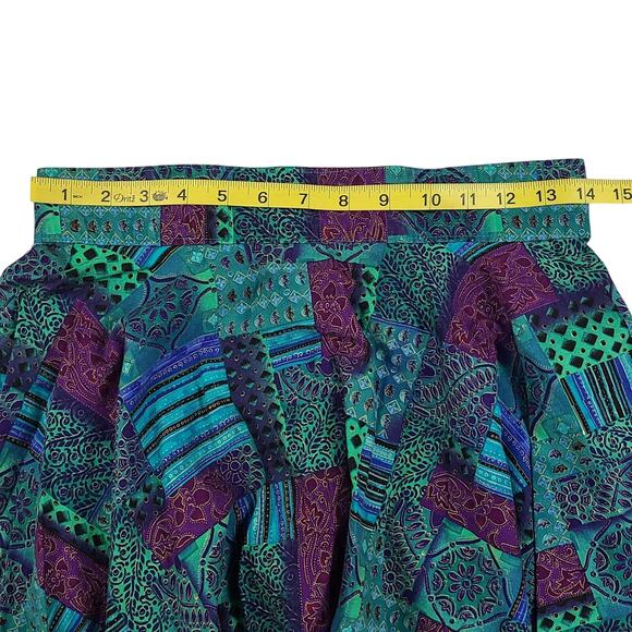 Vintage Square Dance Outfit Lot Medium Blue Floral Off Shoulder - Picture 11 of 12